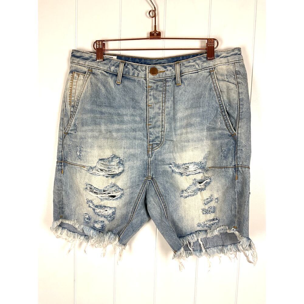 Man x One Teaspoon Mr. Pinks Surf Punk Intentionally Distressed Shorts NWT SZ 32